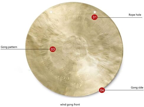 عشاء Gong الصيني Gong Hand Gong 20-45cm Gong Gong Portage الاحتفال الاحتفال بالاحتفال بالاحتفال مع Gongs C (اللون: 35 سم ، الحجم :) in Kuwait