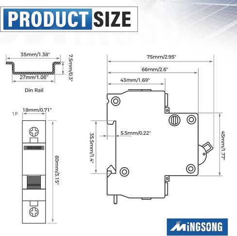DC Solar Dission Switch 32 AMP Solar Shot Off Switch 12V-400V 2 POLES POLES MINIATURE CIRCUIN in Saudi Arabia