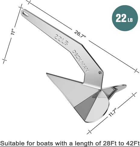 Boat Anchor 316 Stainless Steel (Marine Grade) Delta-Style Anchor Heavy Duty Triangular Anchor Wing Style Triangle Anchor in Kuwait
