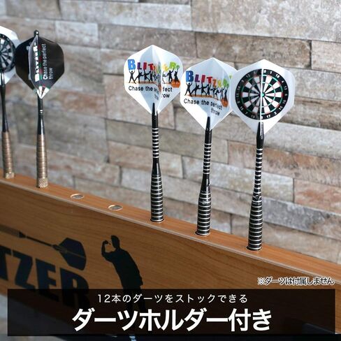 BLITZER BSD21-BK DART Stand ، نظام رف الصلب ، حجم الجسم: تقريبا. 79.6 × 24.0 × 14.2 بوصة (202 × 61 × 36 سم) ، بذور قائمة بذاتها ، تجميع سهلة ، حامل السهام ، ضابط كبير (قدم) للاستقرار ، in Saudi Arabia