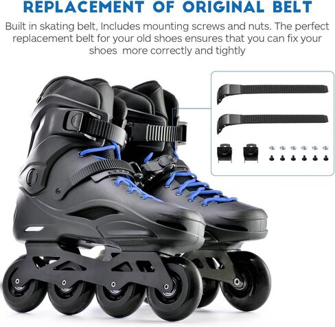 مجموعتان من أحزمة استبدال التزلج lnline ، وأشرطة مشبك عالمية قابلة للتعديل ، إشراك الطاقة مع صواميل المسمار للرجال in Saudi Arabia