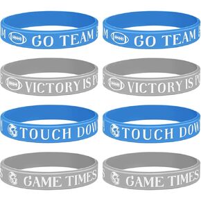 8 PCS Football Silicone Bracelets for Men & Women ، تحفيز حفلة عيد ميلاد كرة قدم تحفيزية هدايا الحفلات للرياضة لعشاق الرياضة يوم لعبة in Kuwait