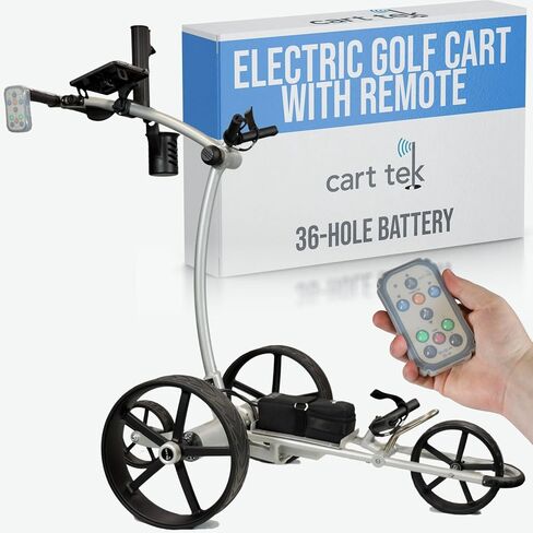 عربة دفع الجولف الكهربائية CART-TEK مع التحكم عن بعد ، ميزة الجيروسكوب ، سهلة طي ، إطار من الألومنيوم القوي ، محركات هادئة مزدوجة ، 10.4 AH بطارية ليثيوم أيون ، عربة دفع كهربائية سهلة الاستخدام هي 1500-V3 in Saudi Arabia