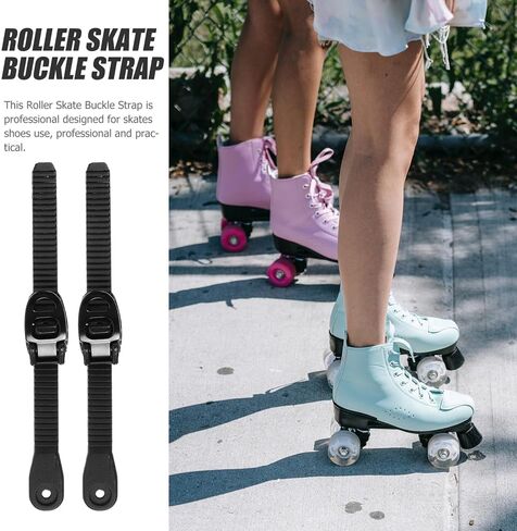 Mipcase 2 Sets Roller Skate Strap, Replacemen Inline Roller Skate Buckle Strap with Screws Nuts Linline Roller Skate Energy Straps for Men Women in Saudi Arabia