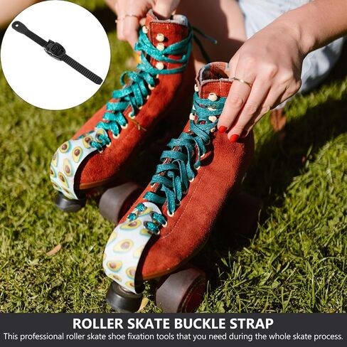 Mipcase 2 Sets Roller Skate Strap, Replacemen Inline Roller Skate Buckle Strap with Screws Nuts Linline Roller Skate Energy Straps for Men Women in Saudi Arabia