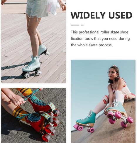 Mipcase 2 Sets Roller Skate Strap, Replacemen Inline Roller Skate Buckle Strap with Screws Nuts Linline Roller Skate Energy Straps for Men Women in Saudi Arabia