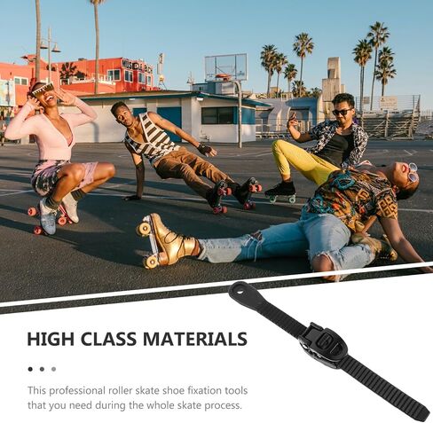 Mipcase 2 Sets Roller Skate Strap, Replacemen Inline Roller Skate Buckle Strap with Screws Nuts Linline Roller Skate Energy Straps for Men Women in Saudi Arabia