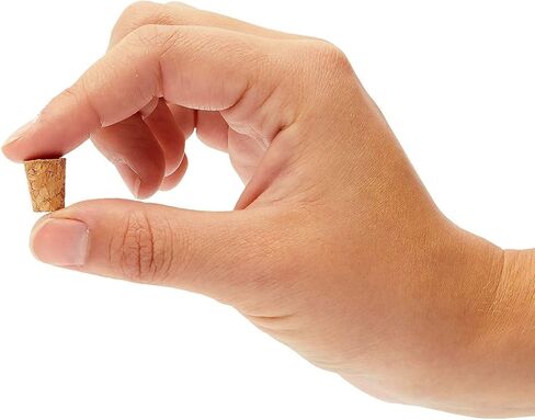 مقابس Juvale 100 Pack Mini Cork - 0.4 × 0.3 × 0.5 بوصة - سدادات الفلين مدببة لأنابيب الاختبار ، وزجاجات صغيرة ، للحرف اليدوية ، وزجاجات الجرعة وموزعات التوابل in Saudi Arabia