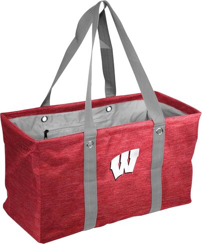 العلامات التجارية الشعار NCAA Wisconsin Badgers للجنسين Crosshatch Picnic Caddy - حمل متعدد الأغراض مع مقابض معززة وشعار الفريق والجيب الداخلي in Saudi Arabia