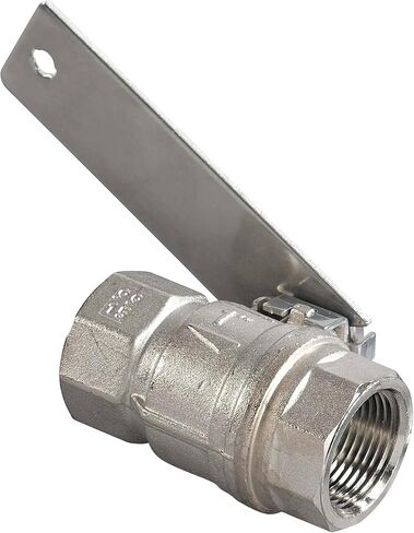 Bradley S30-059 Ball Valve Assembly for Drench Showers, 1" NPT, Chrome Plated Brass, Stay-Open Design in Kuwait