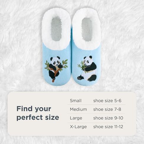 Snoozies Cozy Women's Animal Slipper Socks - Fuzzy, Non-Slip Sole Indoor House Slippers with Grips - Make The Moose Out Of Life - Small in Saudi Arabia