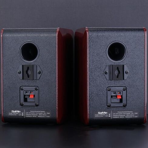 Saiyin Passive Bookshelf Speakers, 2-Way Passive Speakers, 3.5" Woofer & Silk Horn Tweeter, 60Hz Bass for Home/Office/Theater Pair (Needs Amplifier or Receiver to Operate) in Kuwait