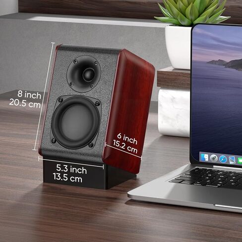 Saiyin Passive Bookshelf Speakers, 2-Way Passive Speakers, 3.5" Woofer & Silk Horn Tweeter, 60Hz Bass for Home/Office/Theater Pair (Needs Amplifier or Receiver to Operate) in Kuwait