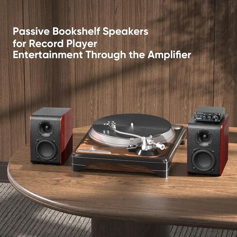 Saiyin Passive Bookshelf Speakers, 2-Way Passive Speakers, 3.5" Woofer & Silk Horn Tweeter, 60Hz Bass for Home/Office/Theater Pair (Needs Amplifier or Receiver to Operate) in Kuwait