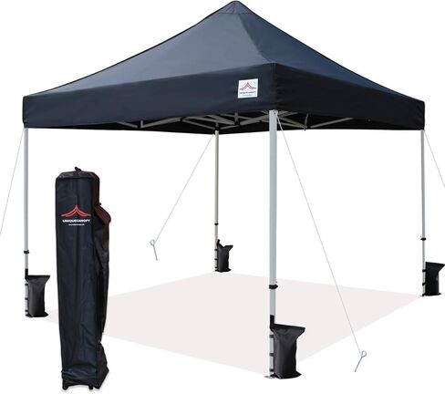 10'x10' Pop Up Canopy Tent Commercial Instant Shelter with Heavy Duty Roller Bag, 4 Canopy Sand Bags, 10x10 FT Orange in Saudi Arabia