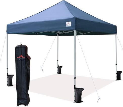 10'x10' Pop Up Canopy Tent Commercial Instant Shelter with Heavy Duty Roller Bag, 4 Canopy Sand Bags, 10x10 FT Orange in Saudi Arabia