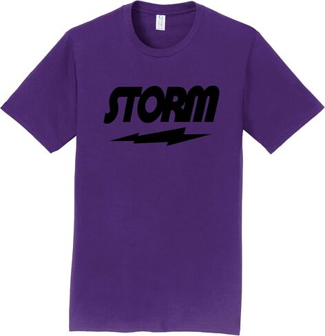 Logo Infusion Purple T-Shirt 100% Cotton - Storm Bowling - Black Storm Logo - Design 00BC (XL) in Saudi Arabia