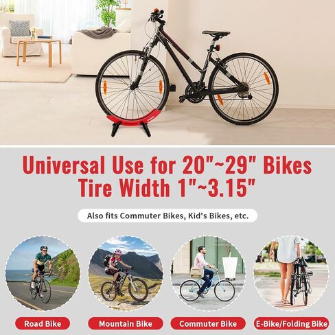 WILDKEN Bike Stand, Bike Stand Floor for Home/Garage Adjustable Bicycle Stand Bike Parking Rack Fit Road, Mountain, MTB, BMX, E-bike, Scooter, Fat Tire Bikes in Kuwait