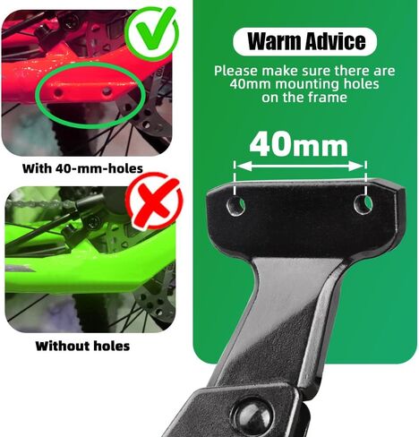 RBRL BIKE KICKSTAND ، 18 ملم تباعد الثقب حامل دراجة قابل للتعديل ، سبيكة الألومنيوم ، حامل للدراجات غير المنقولة ، قابلة للتعديل للدراجة الجبلية 24-29 بوصة ، دراجة الطريق ، الدراجة الإلكترونية in Kuwait