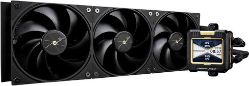 Thermalright FW360 Black ARGB BW CPU Water Cooler with 3 PWM Fans with 2000RPM,IPS LCD Screen with 320x240 Resolution,Liquid CPU Cooler with 2.4in LCD Display,CPU PC Aio Cooler for AM5/Intel LGA1851 in Saudi Arabia