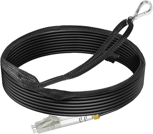 98ft/30m OM4 Industrial TPU Fiber Optic Patch Cable Outdoor Armored, LC to LC MM Multimode, 40GB/100GB Duplex 50/125um with Pulling Eye Kit, OD 3MM, 𝙍𝙖𝙢𝙗𝙤𝘾𝙖𝙗𝙡𝙚𝙨 in Saudi Arabia