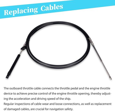 9ft Gen 2 كابل الخانق الخارجي يناسب Mercury 2pcs Throttle و Shift Cables for Mercury Outboard Motor Clables Cables Set in Saudi Arabia
