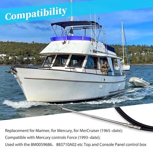 9ft Gen 2 كابل الخانق الخارجي يناسب Mercury 2pcs Throttle و Shift Cables for Mercury Outboard Motor Clables Cables Set in Saudi Arabia