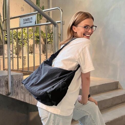 Nylon Hobo Crossbody Bags Lightweight Shoulder Bag Casual Work Travel Handbags 2025 Trendy with Adjustable Quilted Strap in Kuwait