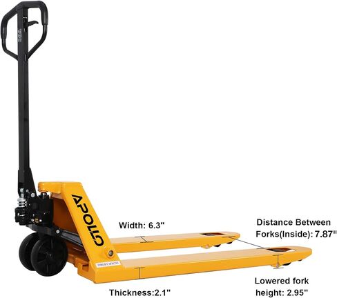 APOLLO Hand Pallet Jack 5500lbs Capacity Integrated Pump Manual Pallet Truck 21" W x 48" L Fork Size Pallet Jacks in Kuwait