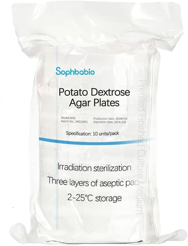 Potato Dextrose Agar(PDA) Plates for Mushroom Cultivation, Mold Detection 10 Pack, and Science Projects – Pre-Poured Petri Dishes in Kuwait