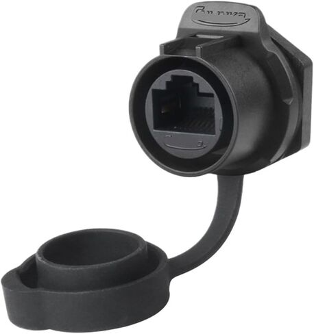 LP20 network cable aviation CAT6 black data interface RJ45 waterproof network cable adapter(Single hole set) in Saudi Arabia