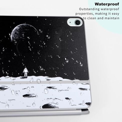 IMMOENUC Protective Skin Sticker for 2025 iPad Air M3 (A3266/A3267) 11-inch Magic Keyboard 3-Side ull Coverage Protective Vinyl Decals Self-Adhesive,Pre-Cut (Top/Bottom/Keyboard Panel)（White） in Kuwait