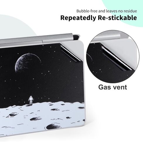 IMMOENUC Protective Skin Sticker for 2025 iPad Air M3 (A3266/A3267) 11-inch Magic Keyboard 3-Side ull Coverage Protective Vinyl Decals Self-Adhesive,Pre-Cut (Top/Bottom/Keyboard Panel)（White） in Kuwait