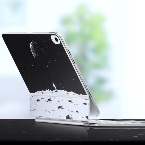 IMMOENUC Protective Skin Sticker for 2025 iPad Air M3 (A3266/A3267) 11-inch Magic Keyboard 3-Side ull Coverage Protective Vinyl Decals Self-Adhesive,Pre-Cut (Top/Bottom/Keyboard Panel)（White） in Kuwait
