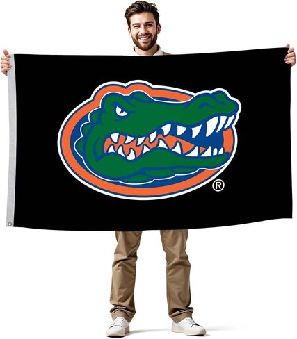 Florida Gators 3' x 5' College Sports Printed Flag - NCAA Licensed - Nylon - School Banner (Black) in Saudi Arabia