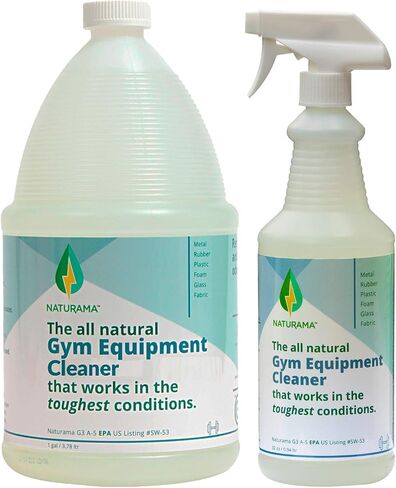 Naturama Yoga Mat Cleaner - منظف معدات الصالة الرياضية الصديقة للبيئة ، يعمل بشكل رائع على آلات التمرينات ، الحصير ، المعدات الرياضية. ينظف العرق بدون بقايا زلقة. غير معقود و hypoallergenic. (إعادة الملء) in Saudi Arabia