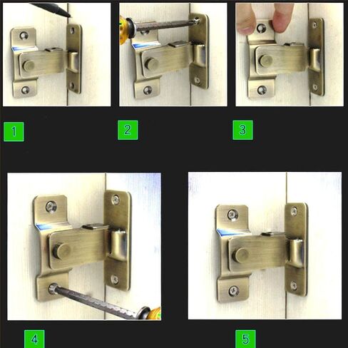 قفل باب الترباس الشريحة HASP ، البوابة الترباس ، 2pcs 90 زاوية اليمنى باب الباب المزلاج Hasp فتحة شريحة الباب الترباس بوابة بوابة باب المزلاج براغي المزلاج المنحني in Kuwait