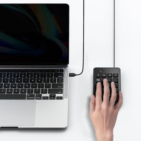 CBUS Wired USB-A Numeric Keypad for Laptop, 23 Keys Numpad Keyboard with Tab, Home, Email & Calculator Keys, 5ft Cable, Small and Lightweight Design in Saudi Arabia
