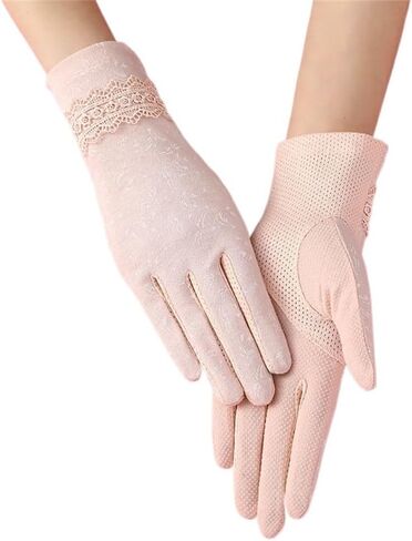 Sun protection gloves, women's short sunshade, spring and autumn touch screen gloves in Saudi Arabia