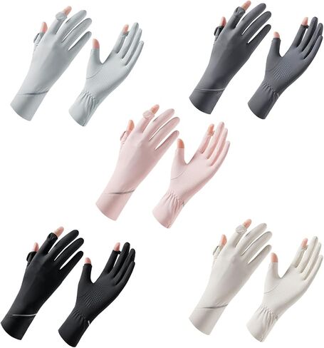 1pair Women Sun Protecting Mittens Touchscreens Gloves Breathable Outdoor Gloves for Daily Use in Saudi Arabia