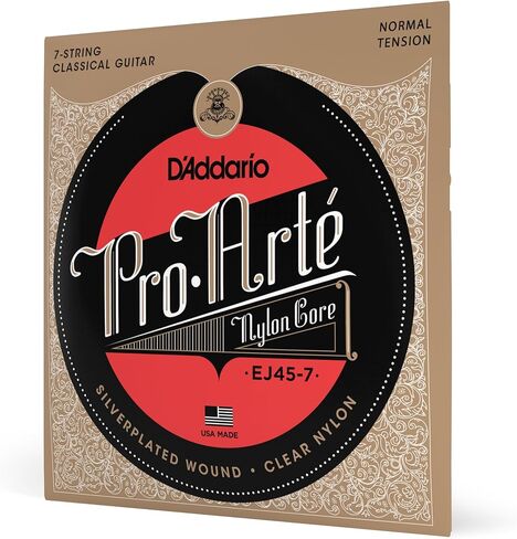 D'Addario Pro Arté Nylon Classical Guitar Strings ، EJ45-7 ، التوتر العادي ، 7 سلسلة ، حزمة 1 in Saudi Arabia
