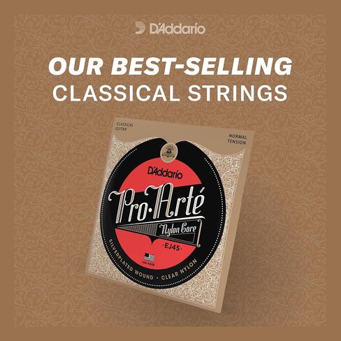 D'Addario Pro Arté Nylon Classical Guitar Strings ، EJ45-7 ، التوتر العادي ، 7 سلسلة ، حزمة 1 in Saudi Arabia