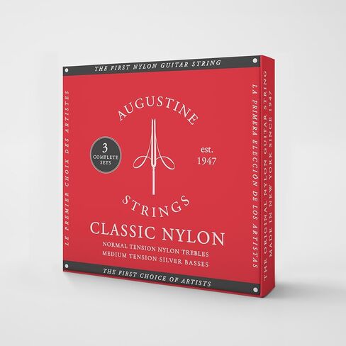 Augustine Strings Classic Blue - High Tension Classical Guitar Strings - The Original Nylon String - 3 Sets in Kuwait