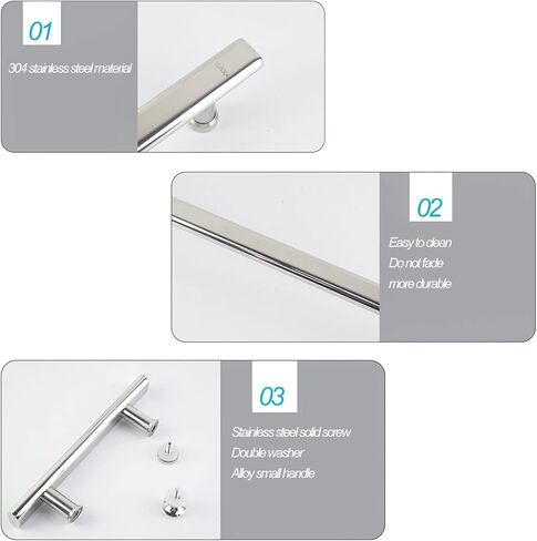 Push and Pull Glass Shower Door Handle Stainless Steel,Bathroom Door Knobs Grab Bar Rail,Replacement Bathroom Door Knobs in Saudi Arabia