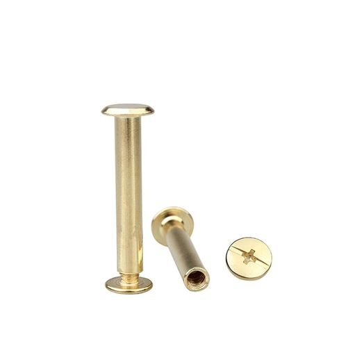 مسامير شيكاغو ， المسامير الجلدية ، 50pcs M5 مسامير الربط الذهبي حقيبة الحزام سكراب الدفوك بعد الأظافر مسامير الأزرار Snap Photo Bock in Kuwait