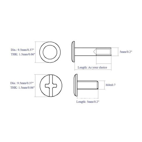 مسامير شيكاغو ， المسامير الجلدية ، 50pcs M5 مسامير الربط الذهبي حقيبة الحزام سكراب الدفوك بعد الأظافر مسامير الأزرار Snap Photo Bock in Kuwait
