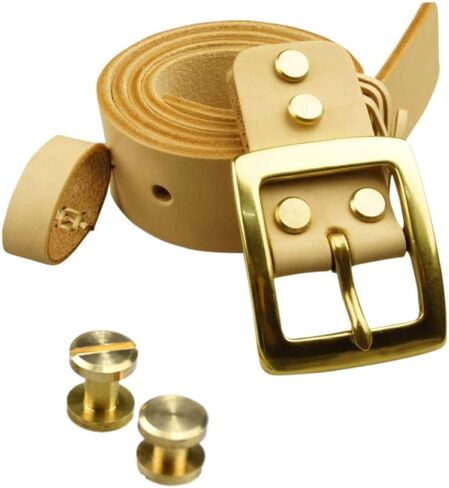 Chicago Screws， Leather rivets, 20pcs Solid Plane Brass Screw Rivets Leather Accessories Screw Nail Belt Buckles Album Binding Books Spikes(6mm Length) in Saudi Arabia