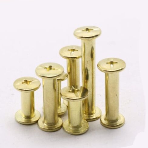 مسامير شيكاغو ， المسامير الجلدية ، 5-20SETS BOOK SCREW D5X4-100MM جلدية حزام الحزام كتاب الألبوم كتاب المسمار المرتبط (D5X50 10pcs) in Saudi Arabia