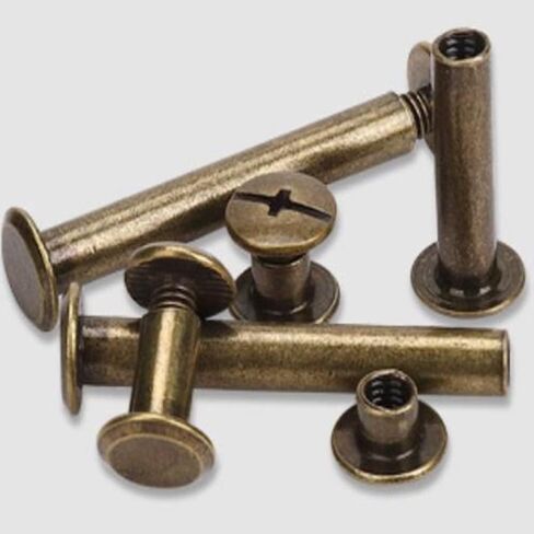 مسامير شيكاغو ， المسامير الجلدية ، 5-20SETS BOOK SCREW D5X4-100MM جلدية حزام الحزام كتاب الألبوم كتاب المسمار المرتبط (D5X50 10pcs) in Saudi Arabia