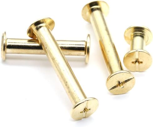 مسامير شيكاغو ， المسامير الجلدية ، 2/10pcs M5x5-150mm الفضة الذهبية الفضية الحزام الحزام السكر الكسور الألبوم برغي المسمار برغي (الفضة ، 10pcs 5x14mm) in Kuwait